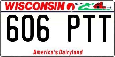 WI license plate 606PTT