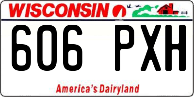 WI license plate 606PXH