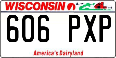 WI license plate 606PXP