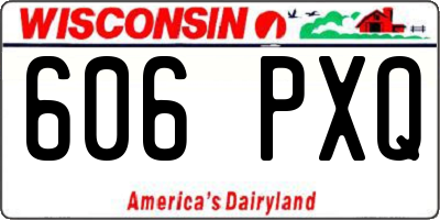 WI license plate 606PXQ
