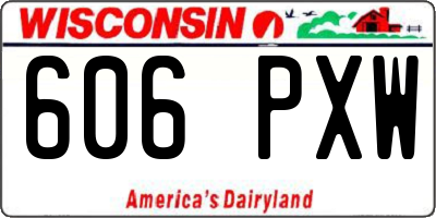 WI license plate 606PXW