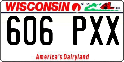 WI license plate 606PXX