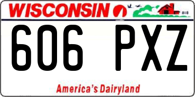WI license plate 606PXZ