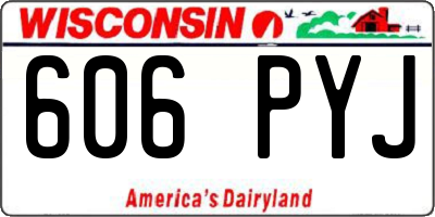 WI license plate 606PYJ
