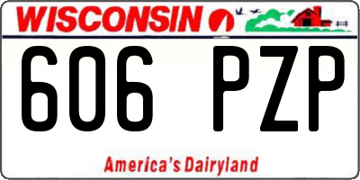WI license plate 606PZP
