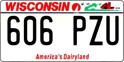WI license plate 606PZU