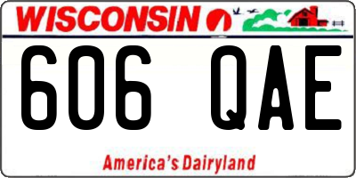WI license plate 606QAE