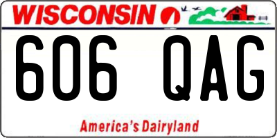 WI license plate 606QAG