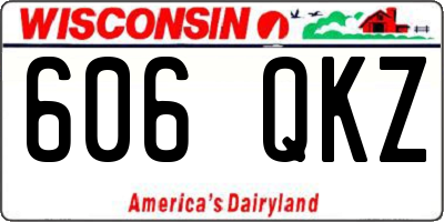 WI license plate 606QKZ