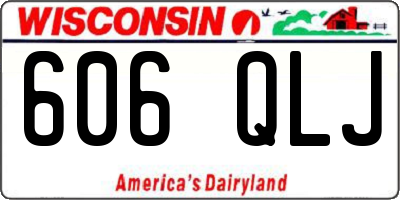 WI license plate 606QLJ