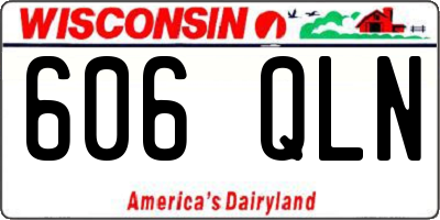 WI license plate 606QLN