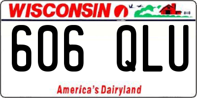 WI license plate 606QLU