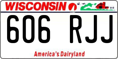 WI license plate 606RJJ