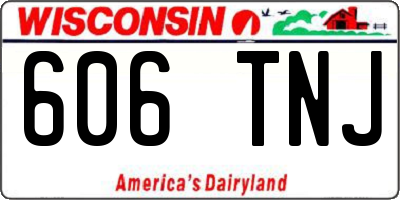 WI license plate 606TNJ
