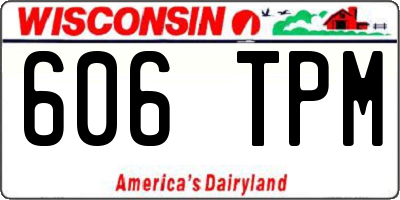 WI license plate 606TPM