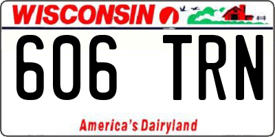WI license plate 606TRN