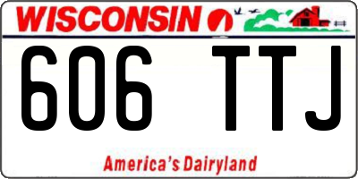 WI license plate 606TTJ