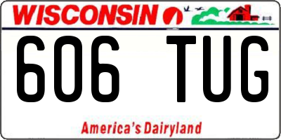 WI license plate 606TUG