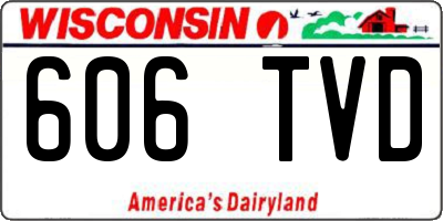 WI license plate 606TVD