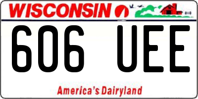 WI license plate 606UEE