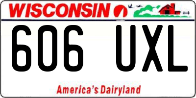 WI license plate 606UXL