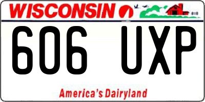 WI license plate 606UXP