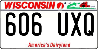 WI license plate 606UXQ