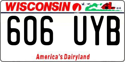 WI license plate 606UYB