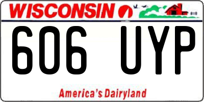 WI license plate 606UYP