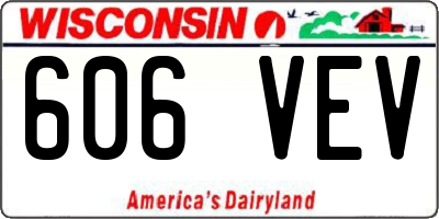 WI license plate 606VEV