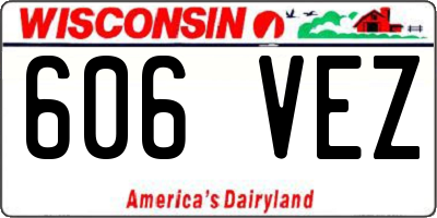 WI license plate 606VEZ