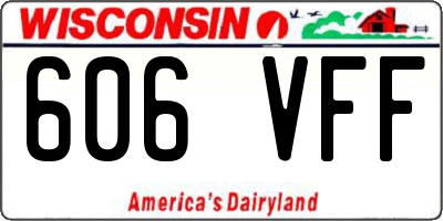 WI license plate 606VFF