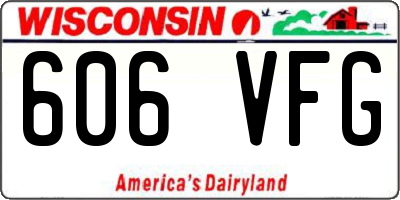 WI license plate 606VFG