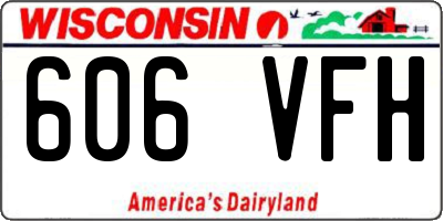 WI license plate 606VFH