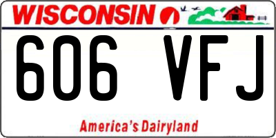 WI license plate 606VFJ