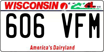 WI license plate 606VFM