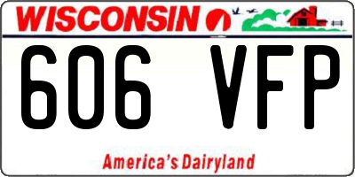 WI license plate 606VFP