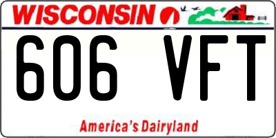WI license plate 606VFT