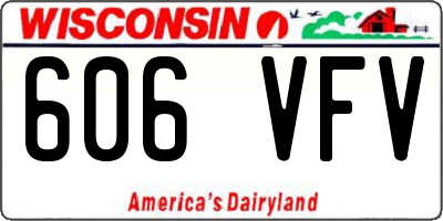WI license plate 606VFV