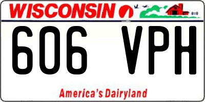 WI license plate 606VPH