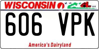 WI license plate 606VPK