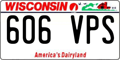 WI license plate 606VPS
