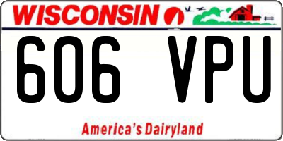 WI license plate 606VPU