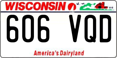WI license plate 606VQD