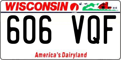 WI license plate 606VQF
