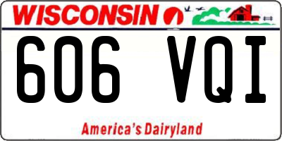 WI license plate 606VQI
