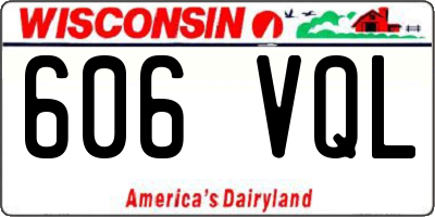 WI license plate 606VQL