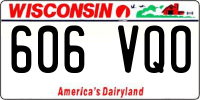 WI license plate 606VQO