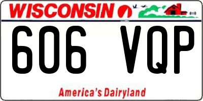 WI license plate 606VQP
