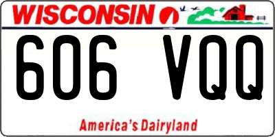 WI license plate 606VQQ